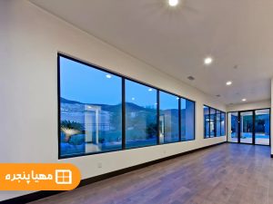 پنجره دوجداره ثابت یا فیکس 1 پنجره ثابت آلومینیومی