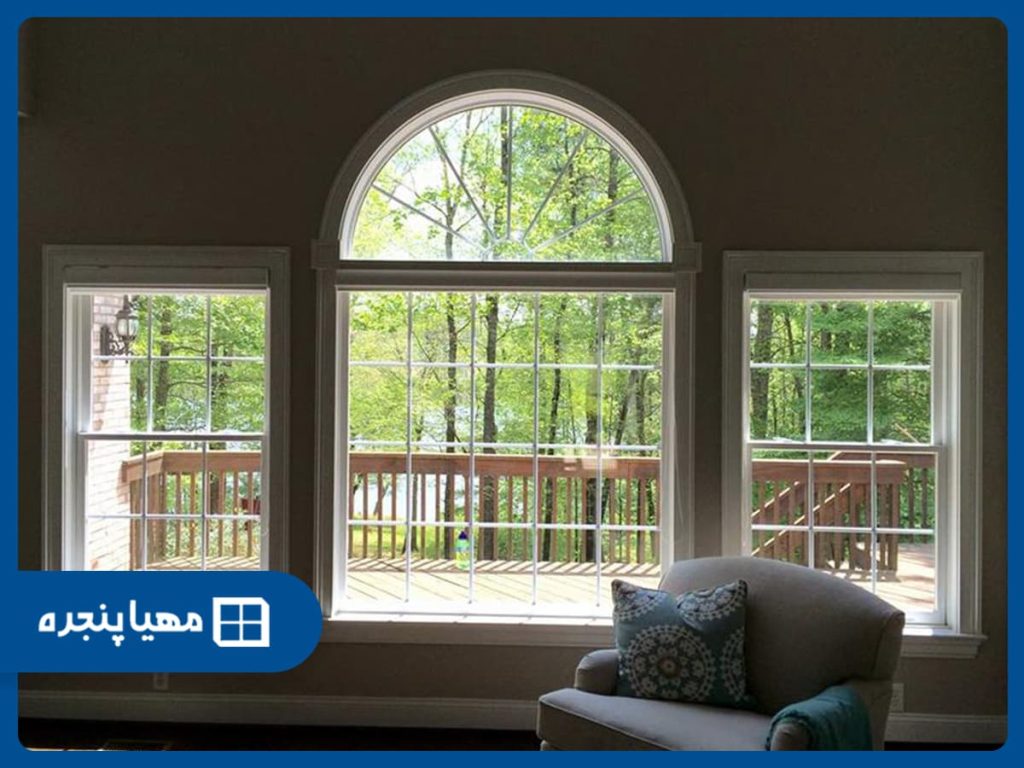 پنجره دوجداره کمانی